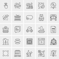 25 iconos de negocios universales vector ilustración de icono creativo para usar en proyectos relacionados con la web y dispositivos móviles