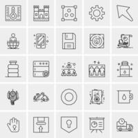 25 iconos de negocios universales vector ilustración de icono creativo para usar en proyectos relacionados con la web y dispositivos móviles