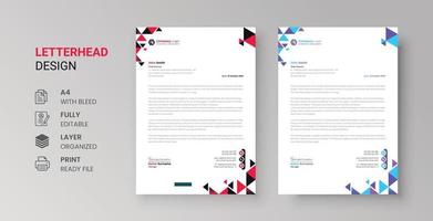 letterhead design for business modern corporate identity stylish company invoice and a4 cover design vector