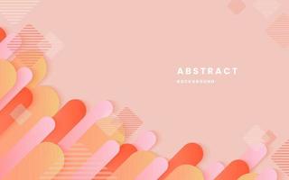 Minimal abstract pink and orange modern elegant design background. minimal geometric background. dynamic shapes composition. illustration vector 10 eps.