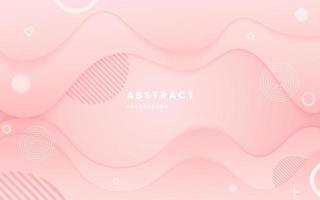 Gradient soft background in pastel pink colors. Liquid dynamic shapes abstract composition. Fluid modern template for poster, template, backdrop, wallpaper, card  etc. llustration vector 10 eps.