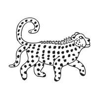 un guepardo con dos colas vector