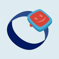 futuristic smartwatch illustrations. cute style vector illustration or clipart suitable for web design, poster, banner, and app design. futuristic technologies theme.