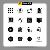 16 Creative Icons Modern Signs and Symbols of play games complete competition devices Editable Vector Design Elements