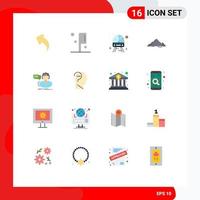 16 Creative Icons Modern Signs and Symbols of assistance tree service nature landscape Editable Pack of Creative Vector Design Elements