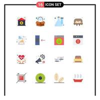 16 Universal Flat Colors Set for Web and Mobile Applications exam paper back to school experiment food egg Editable Pack of Creative Vector Design Elements