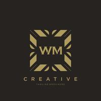 WM initial letter luxury ornament monogram logo template vector