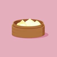 Dim Sum background. Design with cartoon style. vector