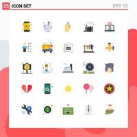 25 Creative Icons Modern Signs and Symbols of system navigation education factory energy Editable Vector Design Elements