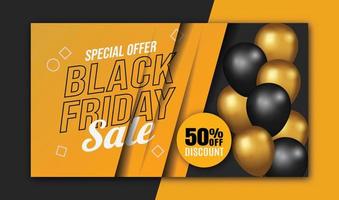 Special offer black friday background simple modern paper cut effect style vector