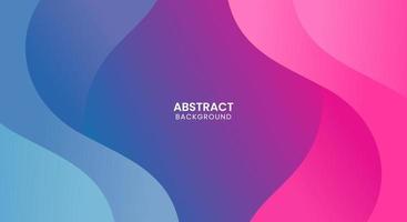 Wavy gradient colorful pink and blue background vector