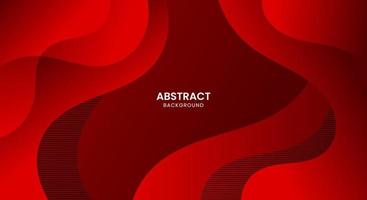 Abstract red with golden line background vector