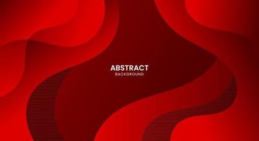 Abstract red with golden line background vector