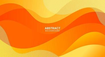 Wavy gradient orange yellow background vector