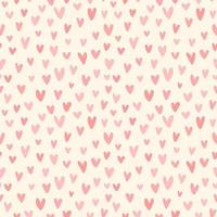 Heart marker drawn seamless vector pattern. Valentine's day handwritten background. Endless romantic print.