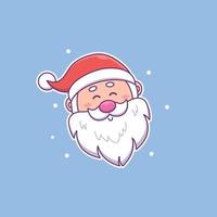 Cute dibujos animados santa claus en ilustración vectorial. vector de caracteres aislados. estilo de dibujos animados plana