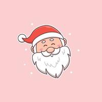 Cute dibujos animados santa claus en ilustración vectorial. vector de caracteres aislados. estilo de dibujos animados plana