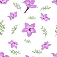 seamless pattern with lilac flowers vector