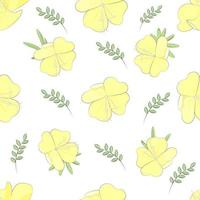 seamless pattern with yellow flowers vector