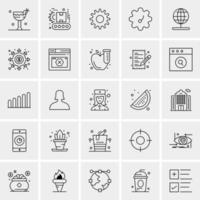 25 iconos de negocios universales vector ilustración de icono creativo para usar en proyectos relacionados con la web y dispositivos móviles