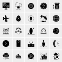 25 iconos de negocios universales vector ilustración de icono creativo para usar en proyectos relacionados con la web y dispositivos móviles