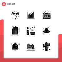 9 Creative Icons Modern Signs and Symbols of list checklist marketing expertise christmas Editable Vector Design Elements