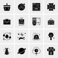 16 iconos universales de negocios vector ilustración de icono creativo para usar en proyectos relacionados con la web y dispositivos móviles