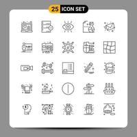 25 Creative Icons Modern Signs and Symbols of science flasks delete chemistry form Editable Vector Design Elements