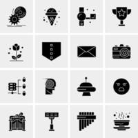 16 iconos universales de negocios vector ilustración de icono creativo para usar en proyectos relacionados con la web y dispositivos móviles