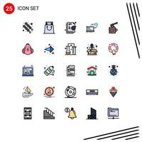 25 Creative Icons Modern Signs and Symbols of wood log ready ax dashboard Editable Vector Design Elements