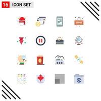 paquete de iconos de vector de stock de 16 signos y símbolos de línea para compras móviles de flecha completa cerrar paquete editable de elementos de diseño de vector creativo