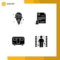 User Interface Pack of Basic Solid Glyphs of water trailer electronic signature document wagon Editable Vector Design Elements