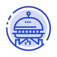 Astronomy Space Ufo Blue Dotted Line Line Icon vector