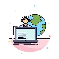 outsource outsourcing allocation human online Flat Color Icon Vector