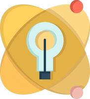 Atom Education Nuclear Bulb  Flat Color Icon Vector icon banner Template