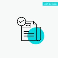 Check Checklist Feature Featured Features  turquoise highlight circle point Vector icon