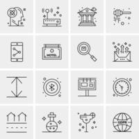 16 Universal Business Icons Vector Creative Icon Illustration to use in web and Mobile Related project