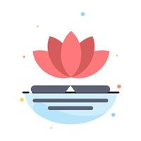 Flower Spa Massage Chinese Abstract Flat Color Icon Template