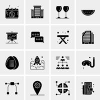 16 Business Universal Icons Vector Creative Icon Illustration to use in web and Mobile Related project