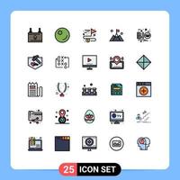 25 Creative Icons Modern Signs and Symbols of ecology bio achieving user interface Editable Vector Design Elements