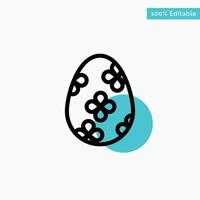 Decoration Easter Easter Egg Egg turquoise highlight circle point Vector icon