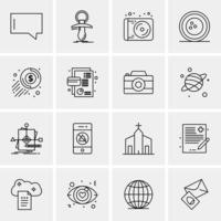 16 Business Universal Icons Vector Creative Icon Illustration to use in web and Mobile Related project