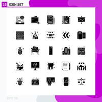 paquete de iconos vectoriales de stock de 25 signos y símbolos de línea para guardar el diseño del sistema de dinero en disco elementos de diseño vectorial editables vector