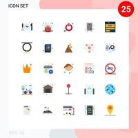 25 Creative Icons Modern Signs and Symbols of website park button lock switch Editable Vector Design Elements