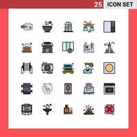 Set of 25 Modern UI Icons Symbols Signs for grid ireland dye colorful celebrate Editable Vector Design Elements