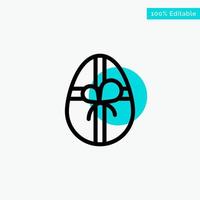 Gift Birthday Easter turquoise highlight circle point Vector icon