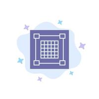 Creative Design Designer Graphic Grid Blue Icon on Abstract Cloud Background vector
