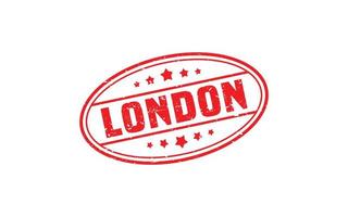 LONDON rubber stamp texture with grunge style on white background vector