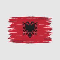 pincel de bandera de albania vector