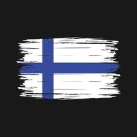 pincel de bandera de finlandia vector